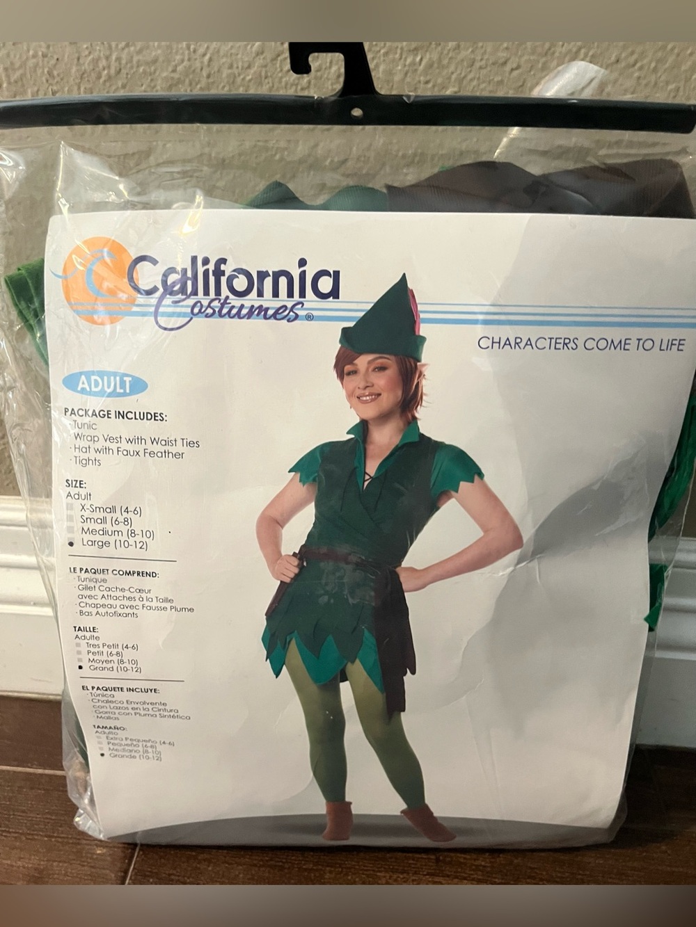 California Costumes Green and Brown Peter Pan Women Costume